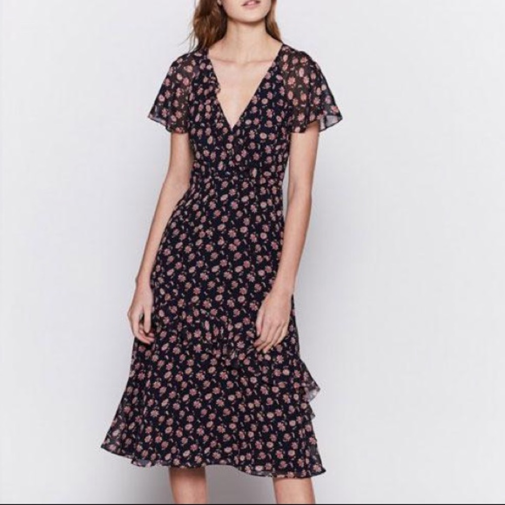 Joie Orita B Floral Silk Dress